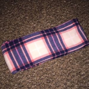 Short Plaid Infinity Scarf